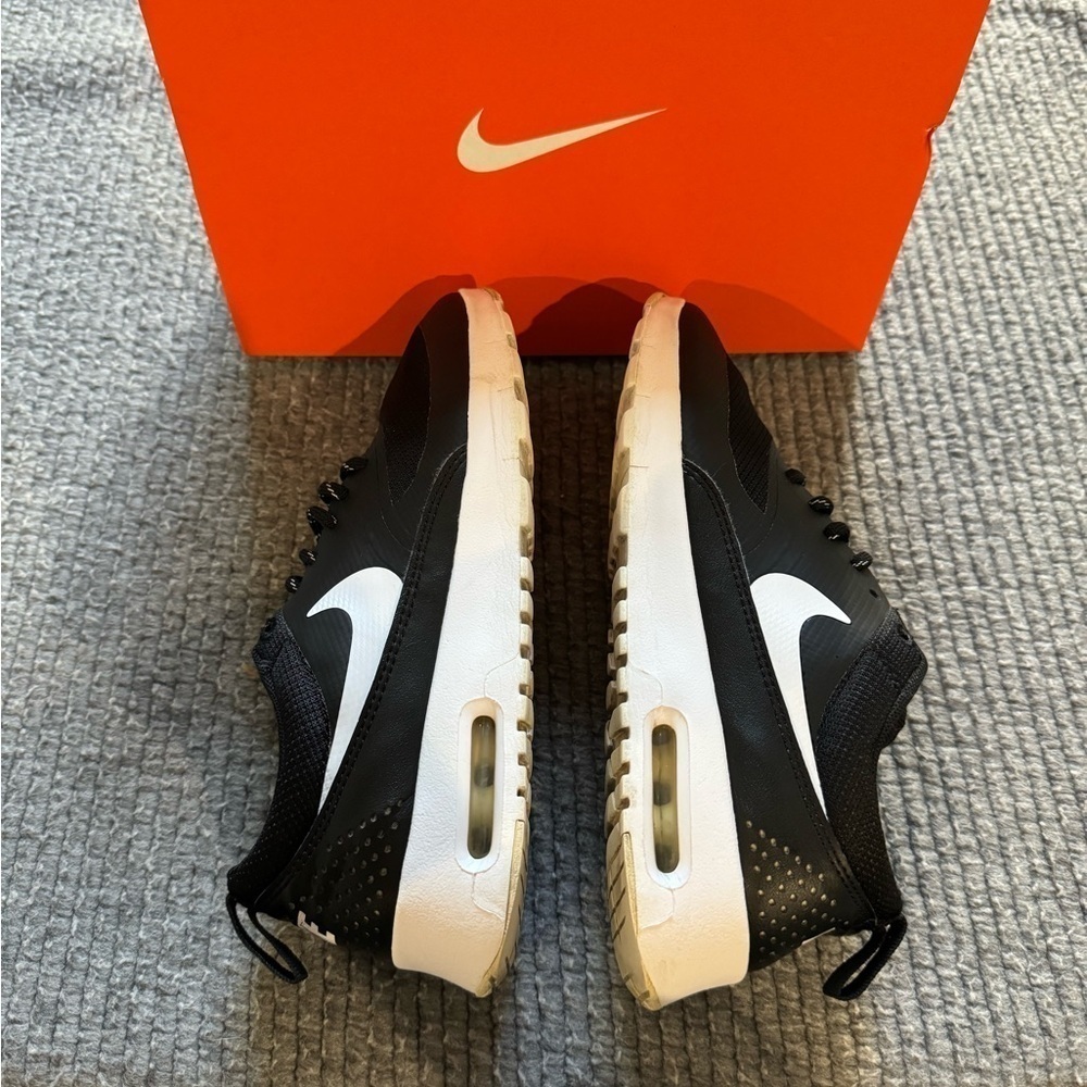 Nike Air Max Thea Grade School Youth Boy 4.5Y Black White Running Shoes - Picture 2 of 11